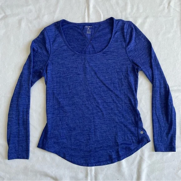 Layer 8 Quick Dry Athletic long sleeve top womens Medium M blue - Picture 1 of 4